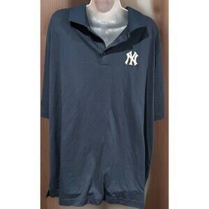 Antigua New York Yankees Golf Polo Shirt XL MLB Navy NY Embroidered Baseball
